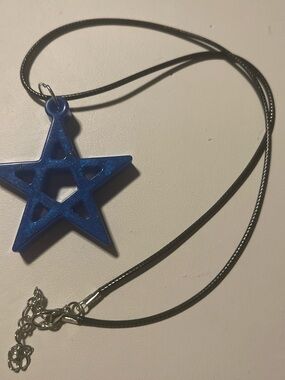 Blue Star Pendant Necklace for Men - Unbranded